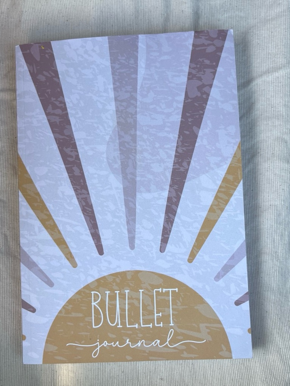 Bullet Journal Notebook - Beige & Lavender Sunburst